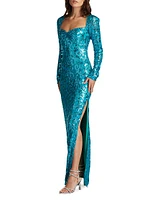 Sweetheart Sequin Gown