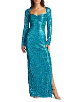 Sweetheart Sequin Gown