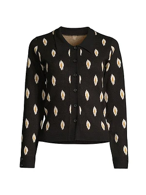 Ikat Jacquard Cardigan