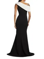 Stretch Crepe Wrap Gown