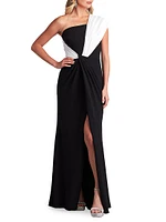 One-Shoulder Crepe Gown