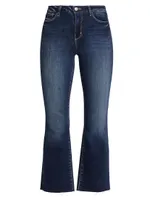 Kendra High-Rise Crop Flare Jeans