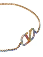 Vlogo Signature Multicolored Chain Belt