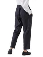 Comfort Viscose, Linen And Virgin Wool Grisaille Sartorial Jogger Trousers With Belt