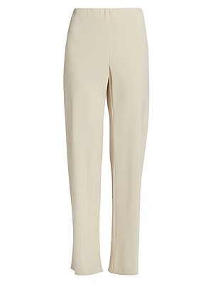 Straight-Leg Pull-On Pants