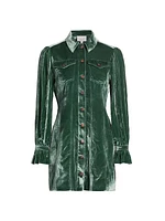 Dillon Velvet Shirtdress