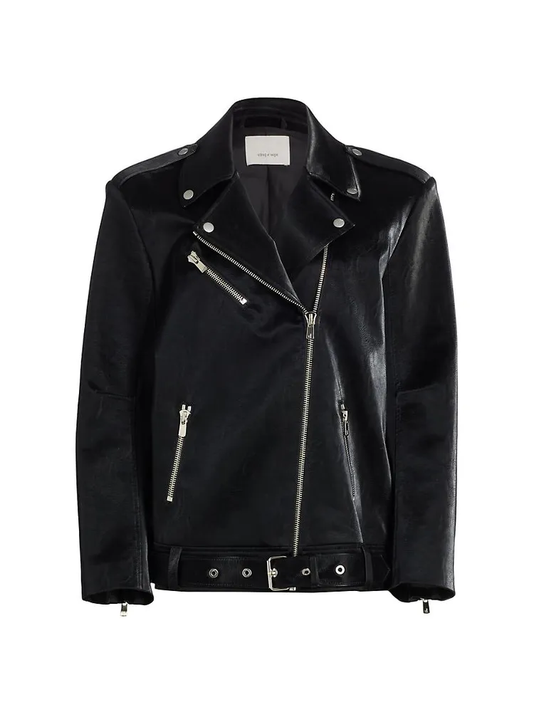 Brice Faux Leather Biker Jacket