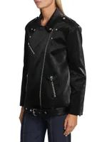 Brice Faux Leather Biker Jacket