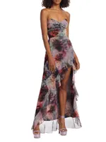 Eden Farah Fleur High-Low Gown