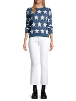 Star Cotton-Cashmere Crewneck Sweater