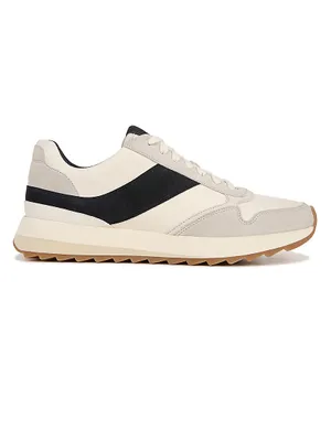 Edric Colorblocked Low-Top Leather Sneakers