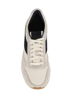 Edric Colorblocked Low-Top Leather Sneakers