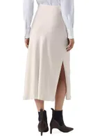 Soft Techno Satin Fluid Pencil Skirt