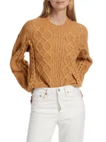 Lennon Aran-Knit Sweater