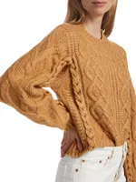 Lennon Aran-Knit Sweater