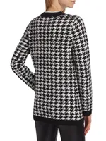 Two-Toned Houndstooth Cardigan
