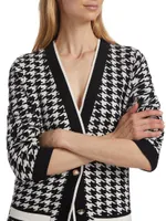 Two-Toned Houndstooth Cardigan