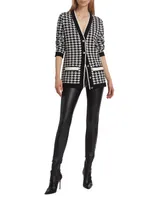 Two-Toned Houndstooth Cardigan