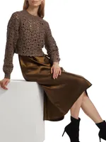 Turtleneck Sweater Dress Two-Piece Set