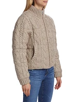 Aspen Cable-Knit Sweater Jacket