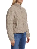 Aspen Cable-Knit Sweater Jacket