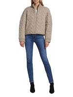 Aspen Cable-Knit Sweater Jacket