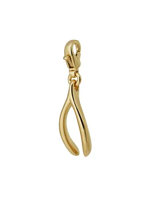 18K-Gold-Plated Wishbone Charm