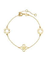 Kira 18K-Gold-Plated Logo Charm Bracelet