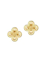 Kira 18K Yellow Gold Clover Stud Earrings