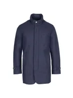 French Stretch Hooded Slim Carcoat