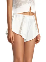 Lucille Satin & Lace Shorts