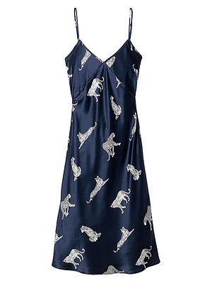 Silk Panthere De Nuit Cosette Nightdress