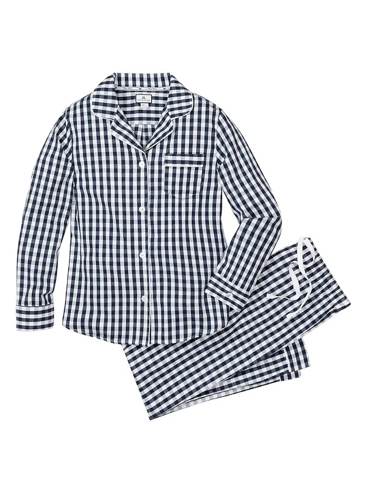 Gingham Flannel Pajama Set