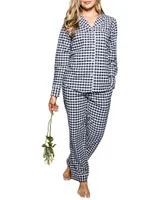 Gingham Flannel Pajama Set