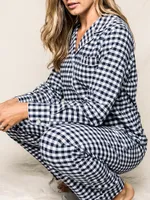 Gingham Flannel Pajama Set