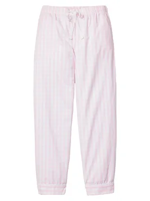 Gingham Drawstring Pajama Pants