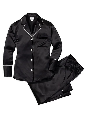 Wide-Cuff Silk Pajama Set