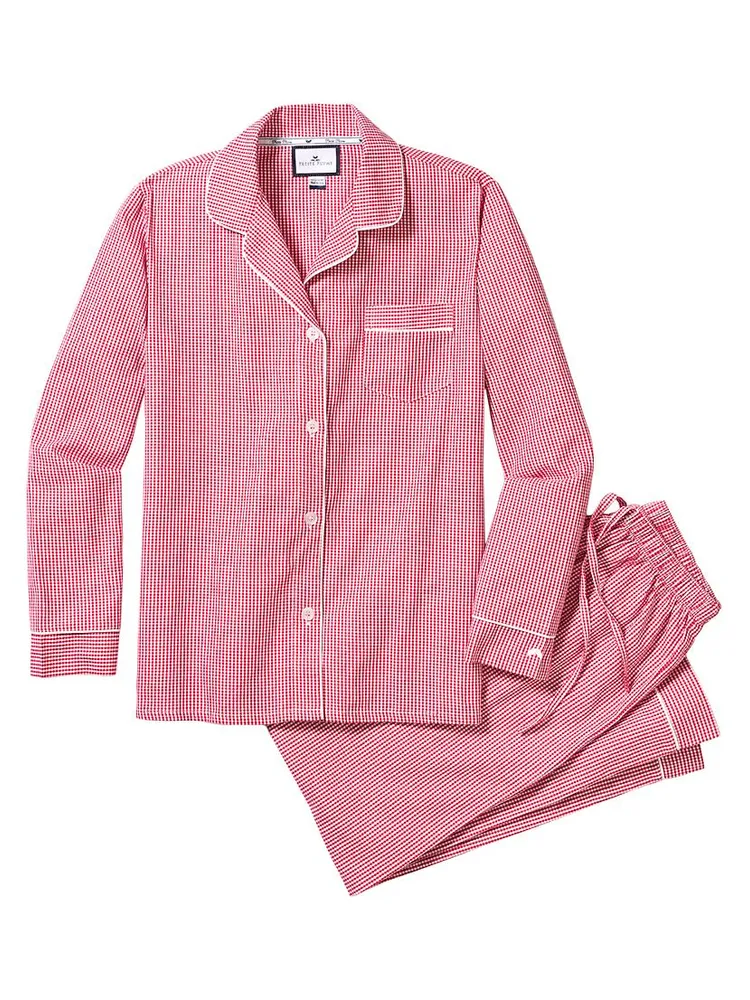 Mini Gingham Cotton Pajama Set