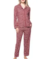 Bordeaux Paisley Cotton Pajama Set