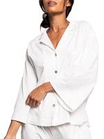 Luxe Wide-Leg Pima Cotton Pajama Set