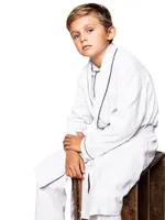 Little Boy's & Piped Flannel Robe