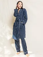 Grant Pinstripe Robe