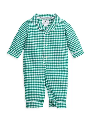 Baby's Gingham Flannel Coveralls