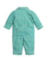 Baby's Gingham Flannel Coveralls