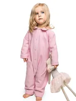 Baby Girl's Flannel Coveralls