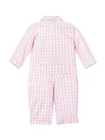 Baby Girl's Gingham Coveralls