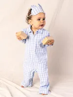 Baby Boy's Gingham Cotton-Blend Romper