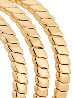 Smooth Moves 3-Piece Goldtone & Cubic Zirconia Stretch Bracelet
