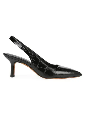 Patrice 65MM Leather Slingback Pumps