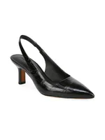 Patrice 65MM Leather Slingback Pumps